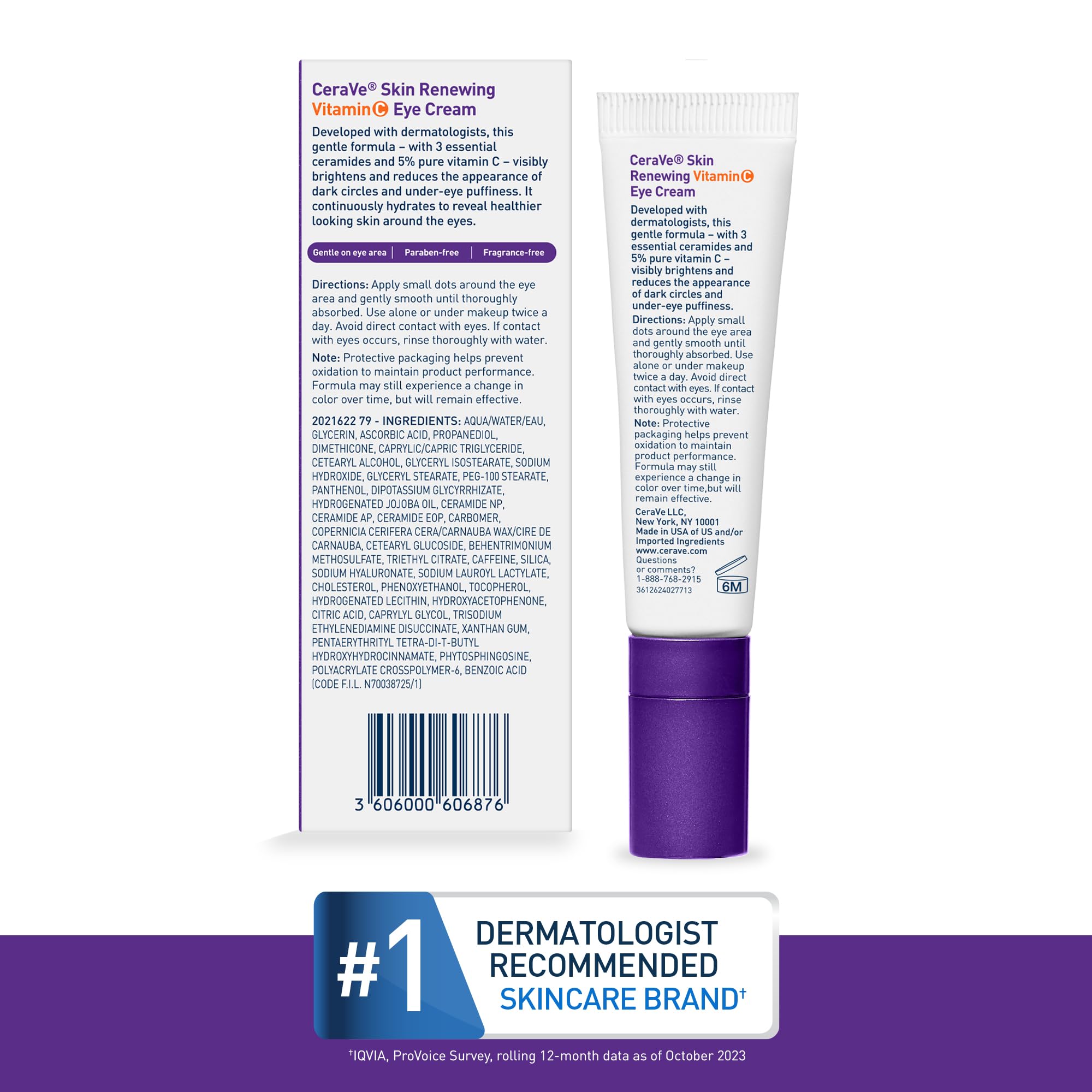 CeraVe eye cream layered under makeup for non-greasy, wearable finish