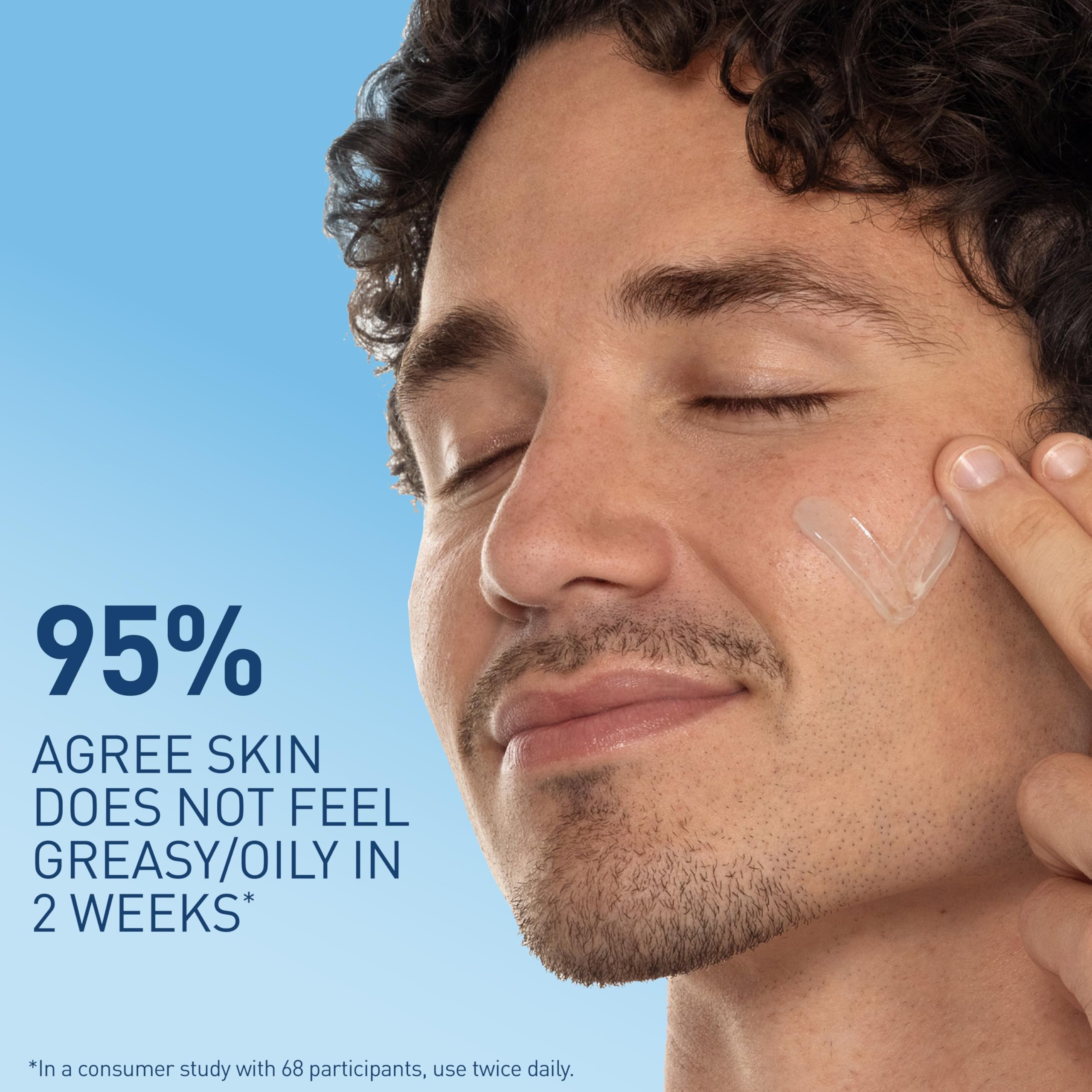 CeraVe gel absorbing into skin highlighting immediate plumping hydration effect