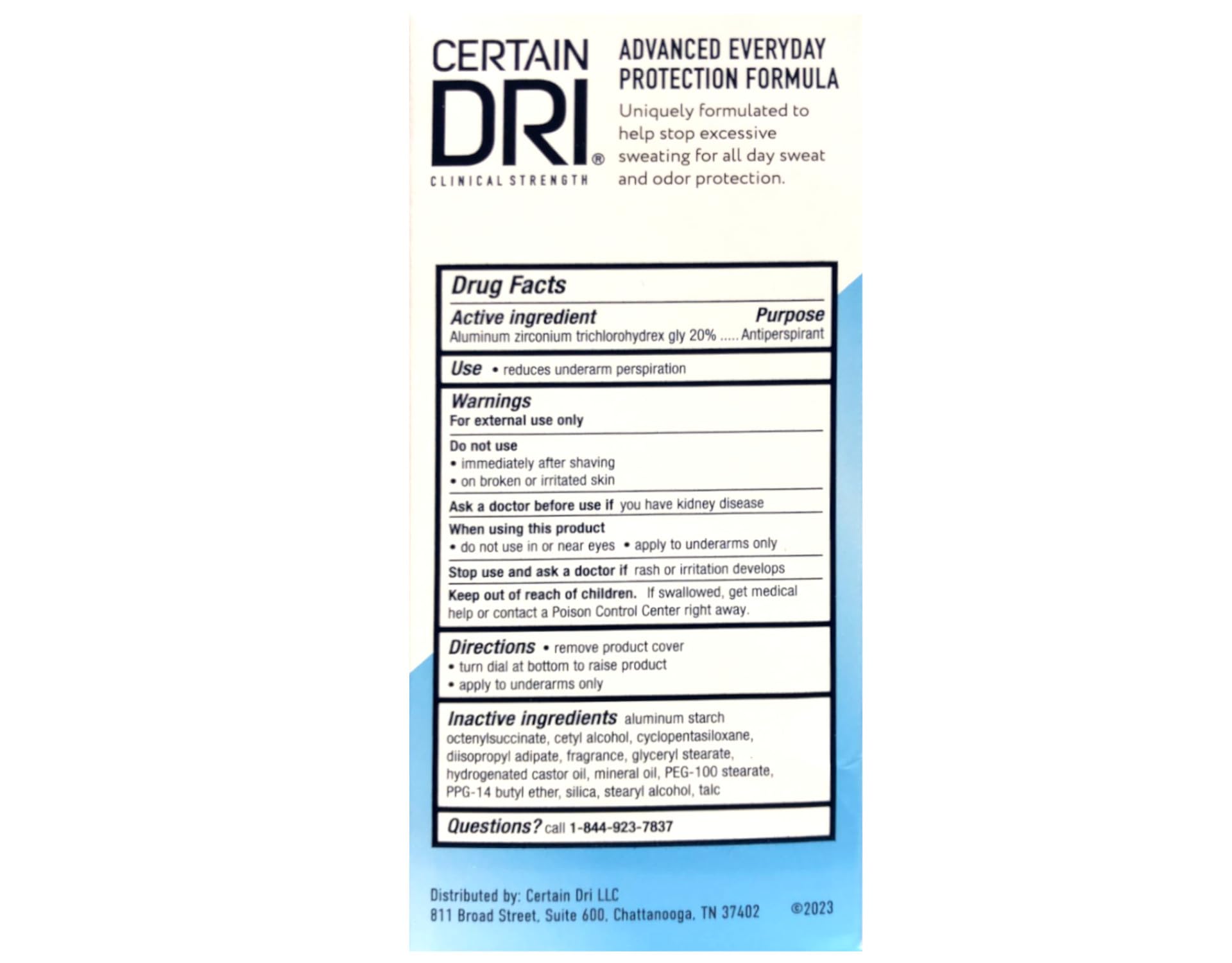 Certain Dri stick being applied underarm for added odor control benefit