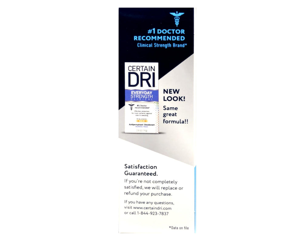 Certain Dri stick held in hand to show 2.6 oz size and portability