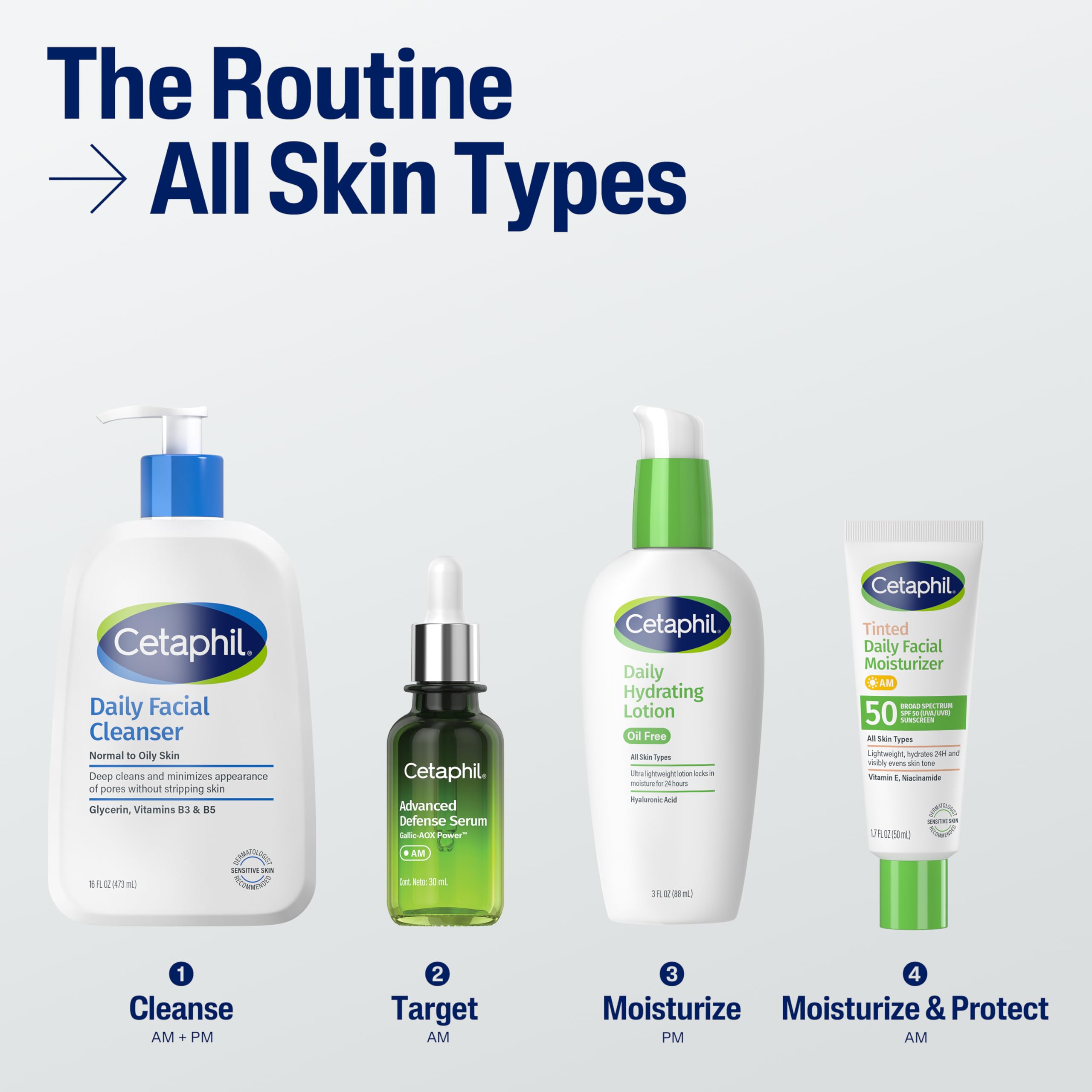 Woman applying Cetaphil under makeup showing smooth base and hydration
