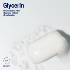 Cetaphil bar creating lather in hand to show gentle cleansing effectiveness