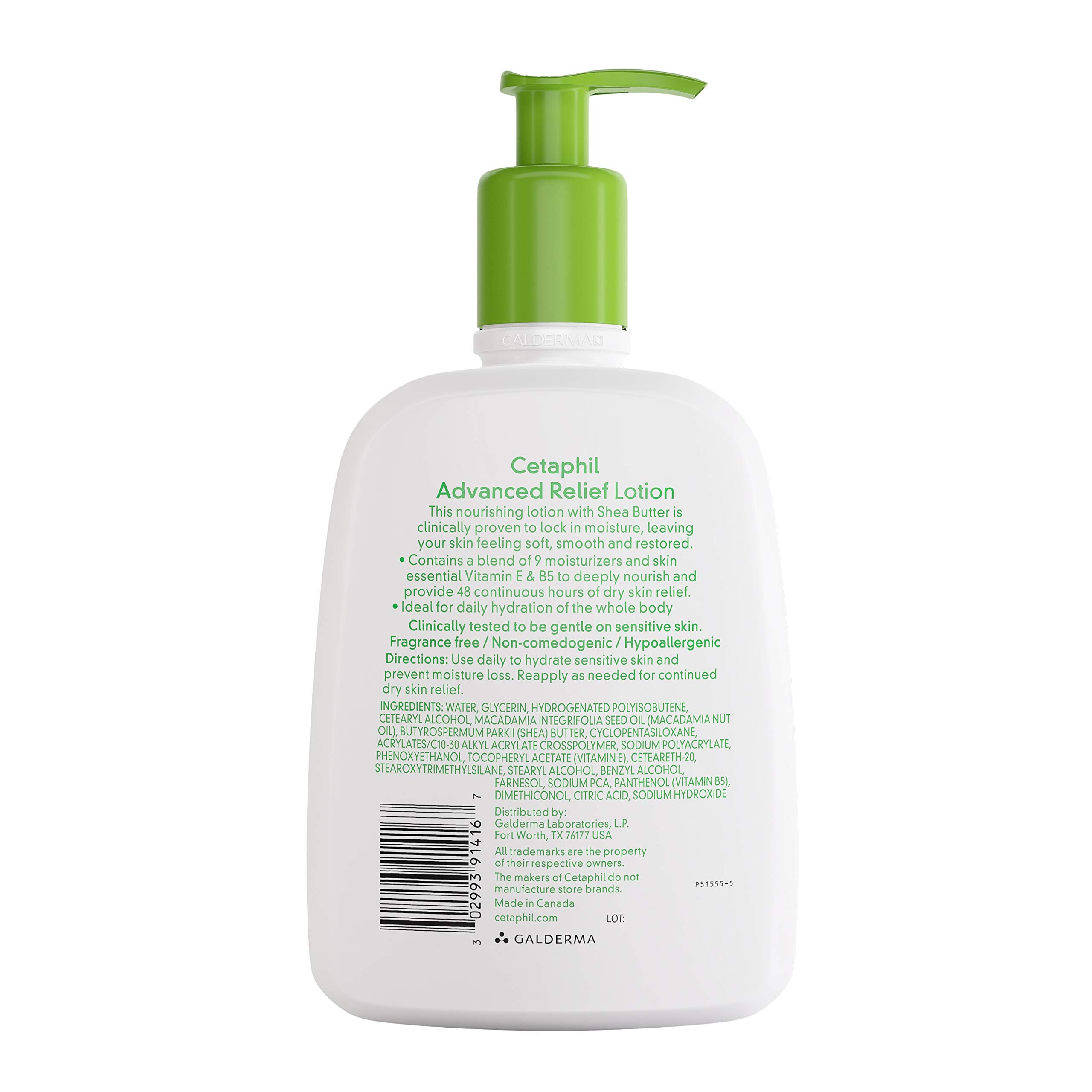 Cetaphil before and after texture improvement on dry skin