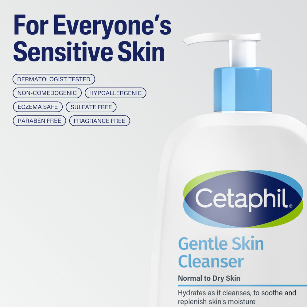 Cetaphil used in shower to gently wash body and hydrate skin