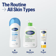 Cetaphil label detail highlighting hypoallergenic and ingredient claims