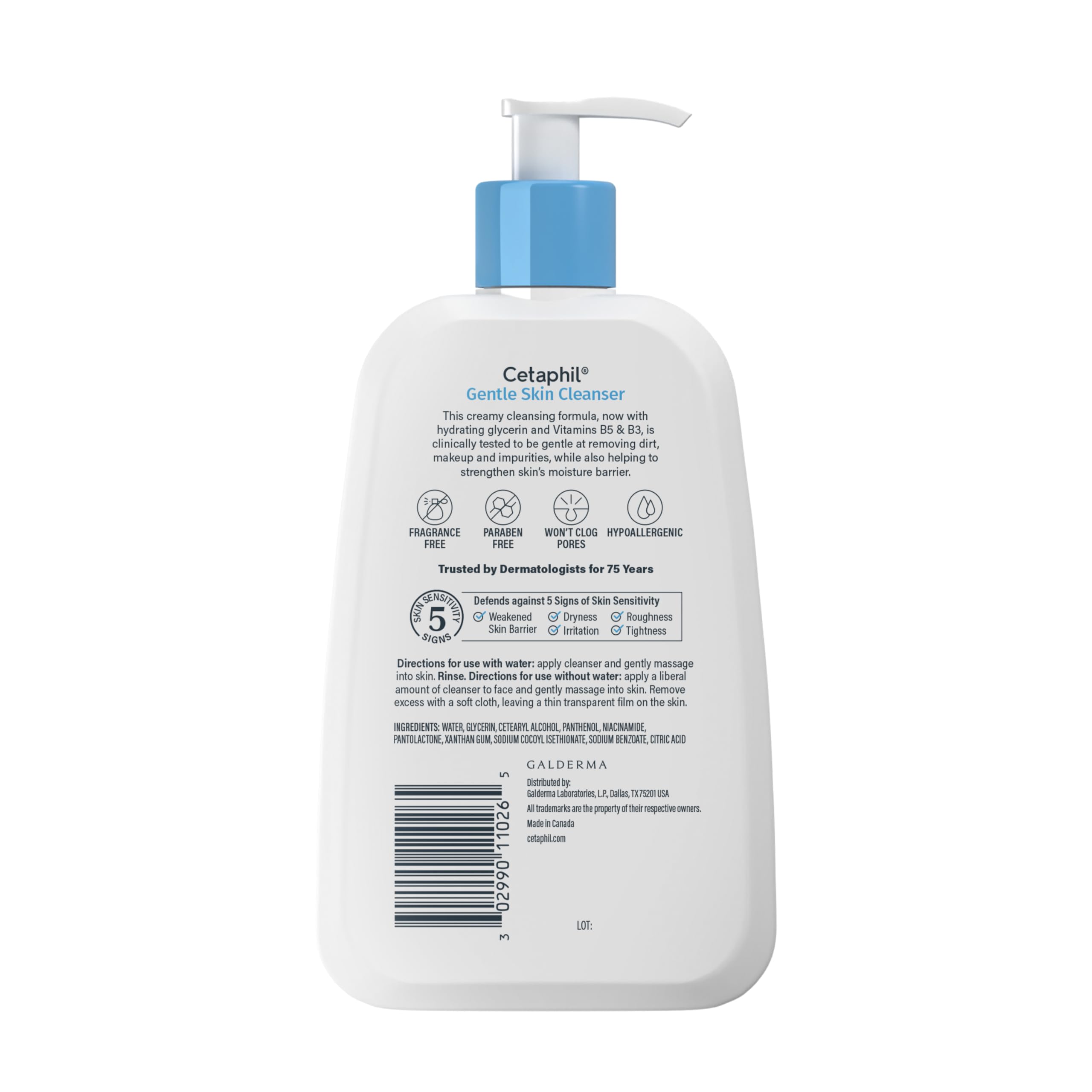 Cetaphil bottle beside moisturizer to show routine pairing benefits
