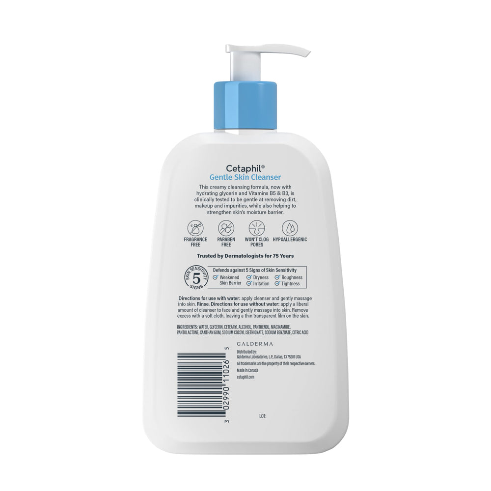 Cetaphil bottle beside moisturizer to show routine pairing benefits