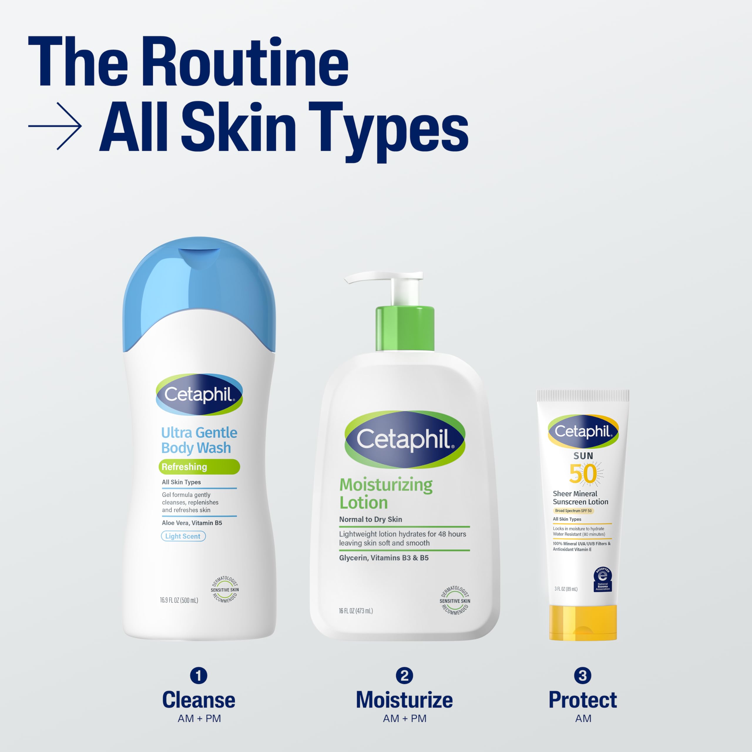 Cetaphil bottle size comparison in hand showing travel-friendly 16.9 oz