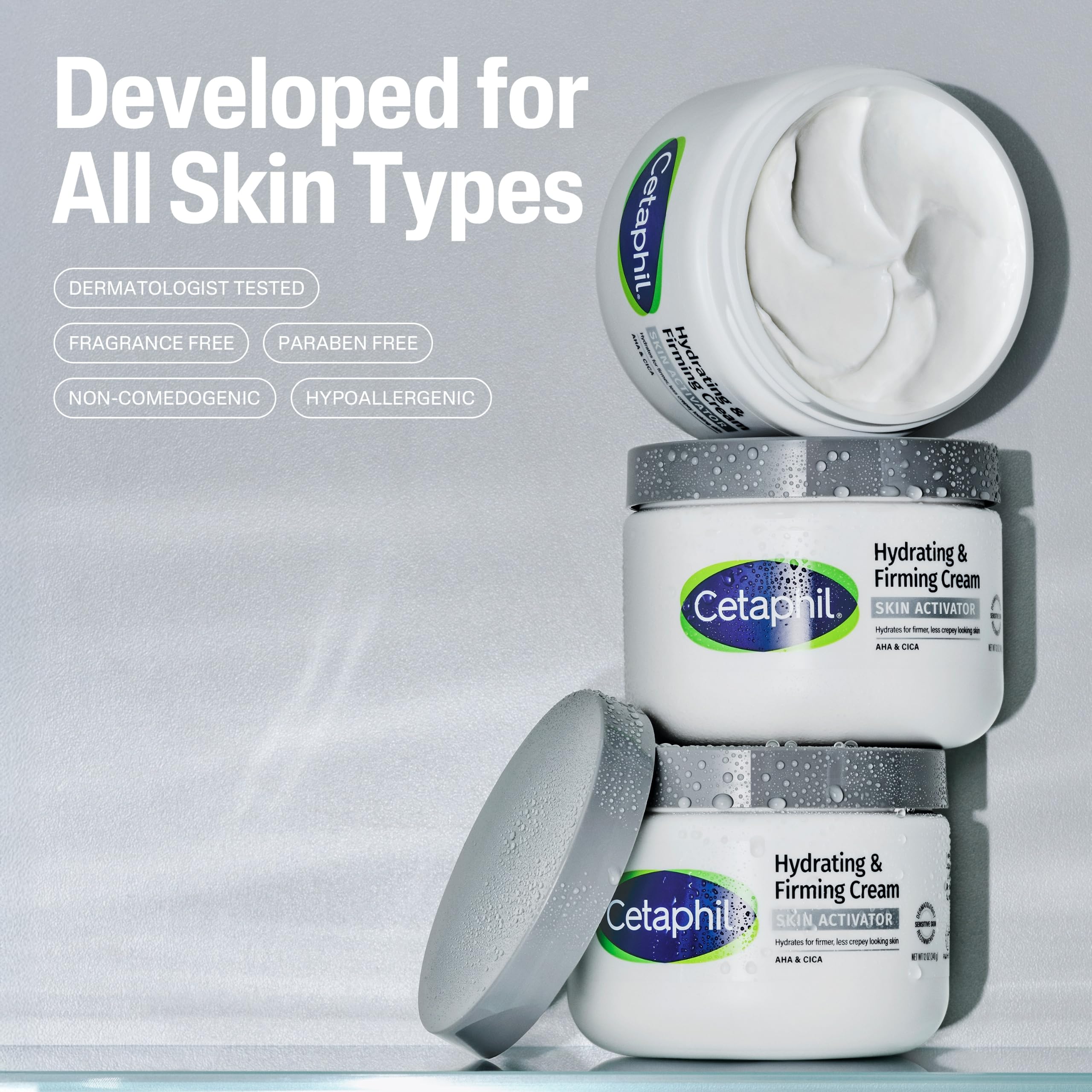 Cetaphil cream texture close-up highlighting smooth hydration