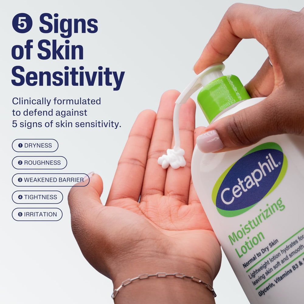 Cetaphil creamy texture on palm illustrating fast absorption benefit