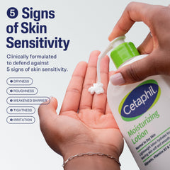 Cetaphil creamy texture on palm illustrating fast absorption benefit
