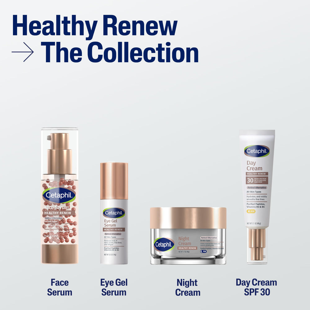 Cetaphil 0.5oz jar next to coin to show compact travel-friendly size