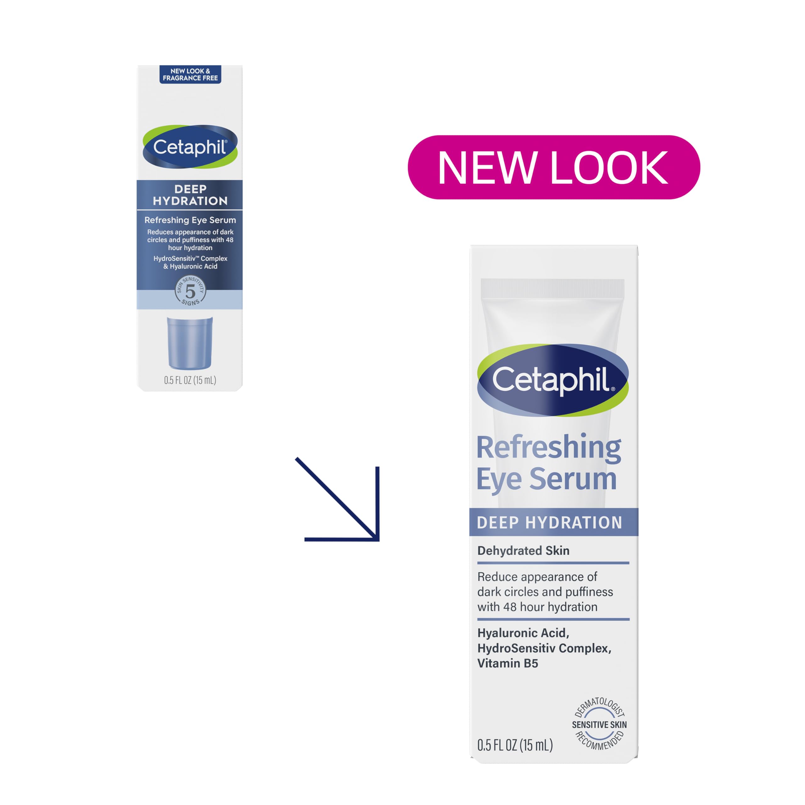 Cetaphil eye serum soft silicon tip providing precise, cooling application benefit