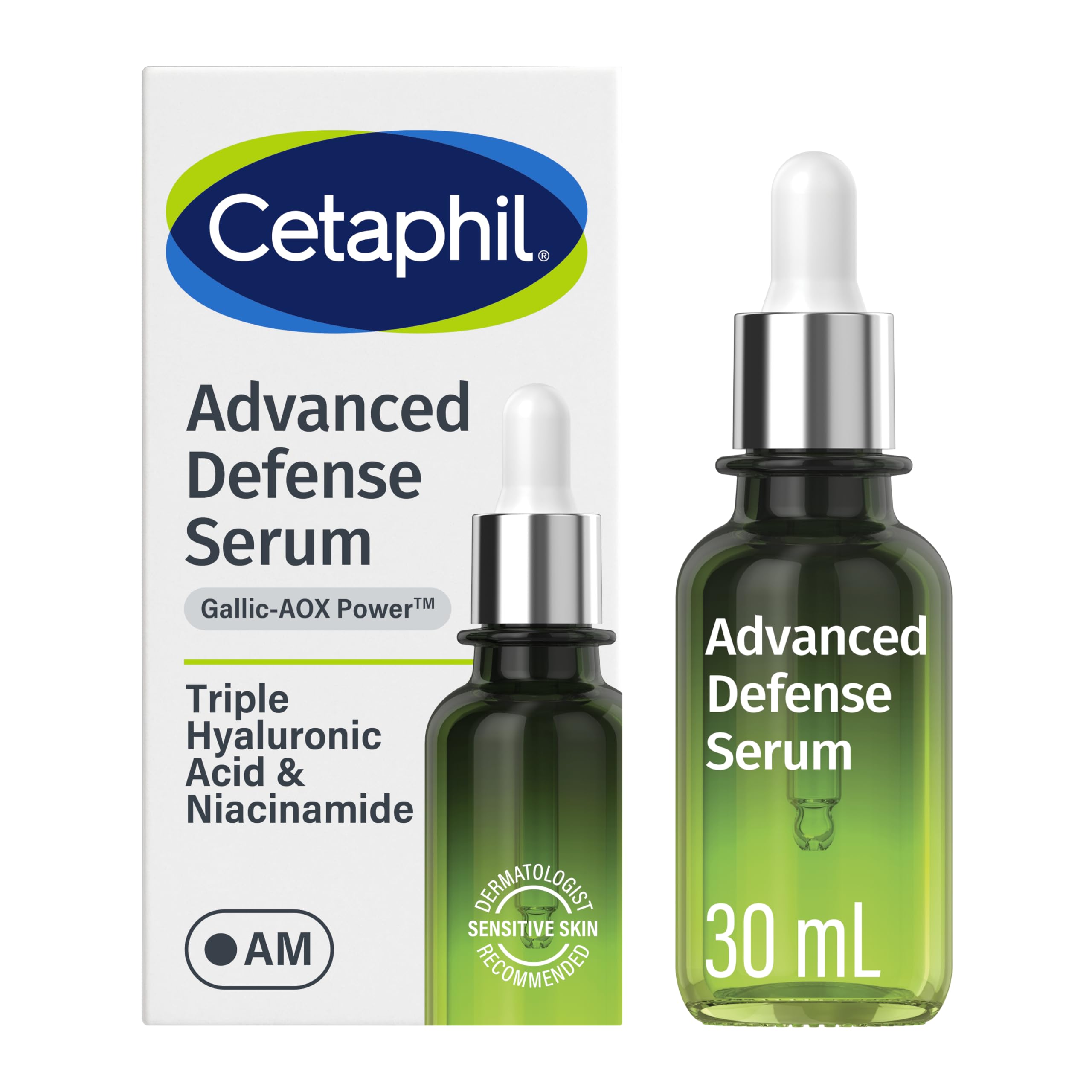 Cetaphil front packaging 1oz showing compact protective serum bottle
