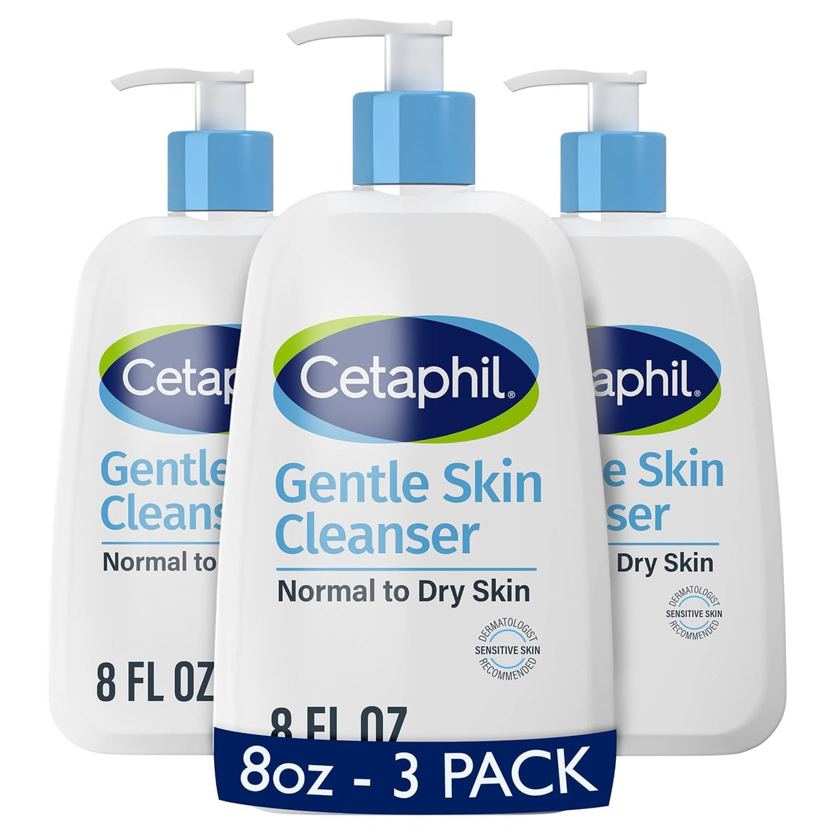 Cetaphil front packaging showing gentle cleanser and benefits