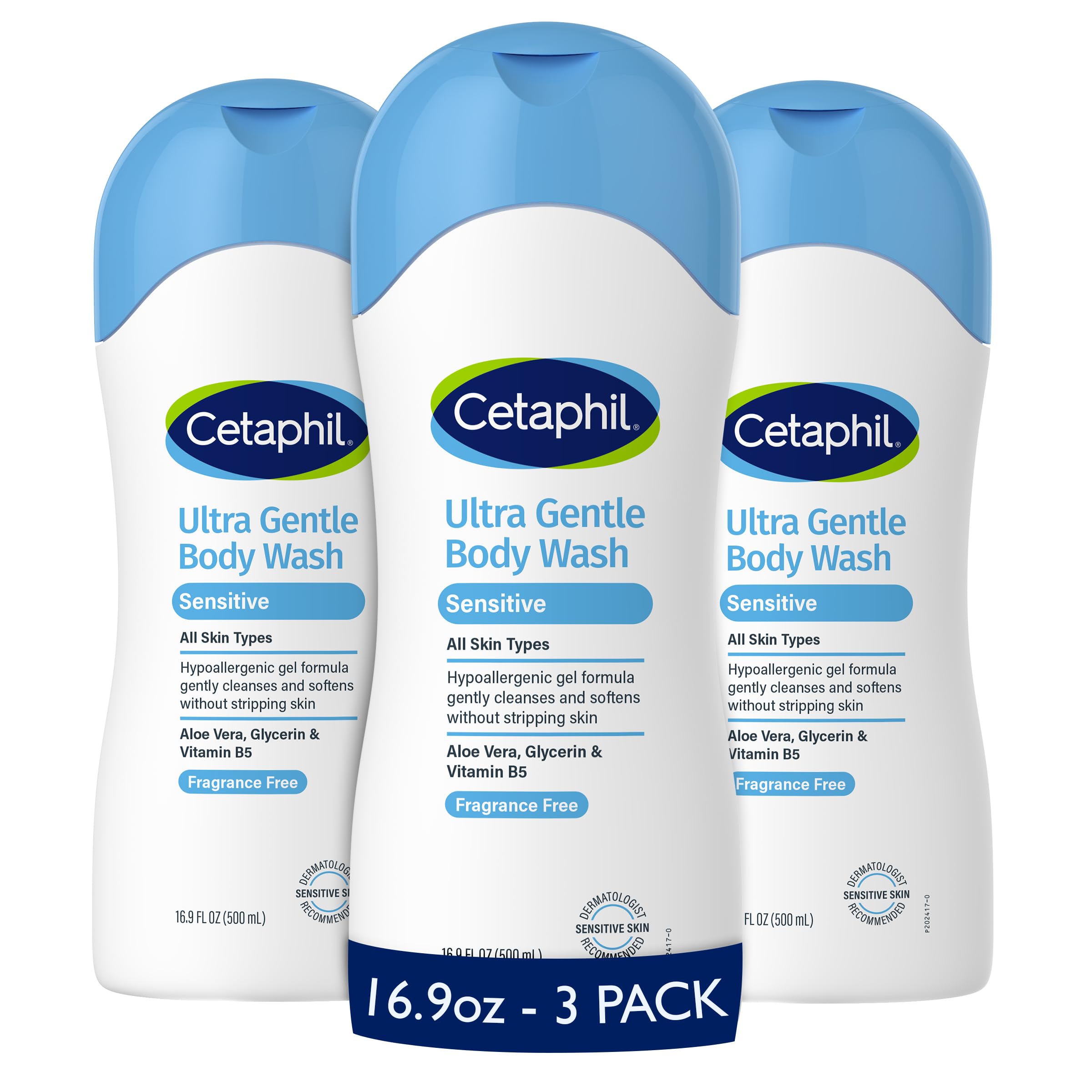Cetaphil front packaging showing branding and gentle formula benefits