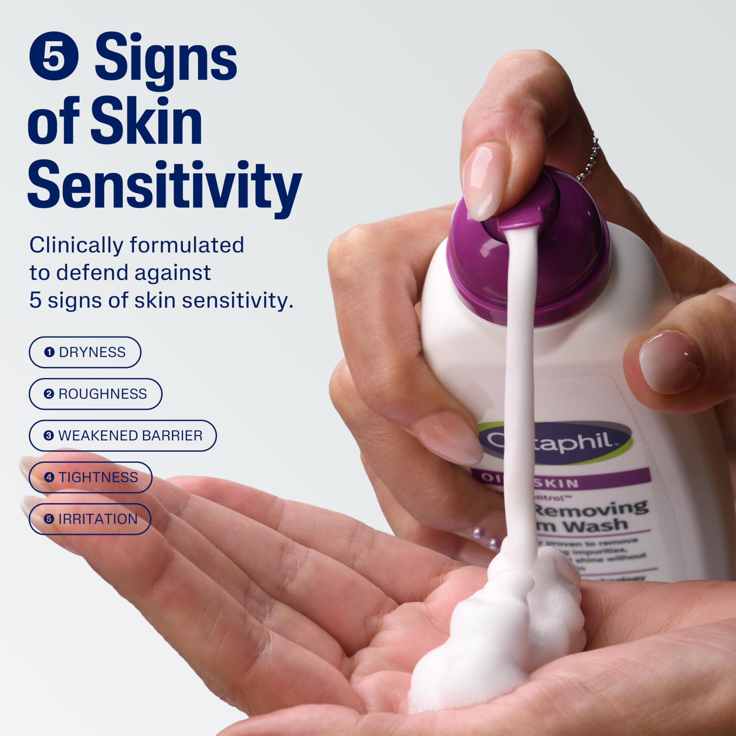 Cetaphil label with zinc ingredient highlighted for oil control benefit