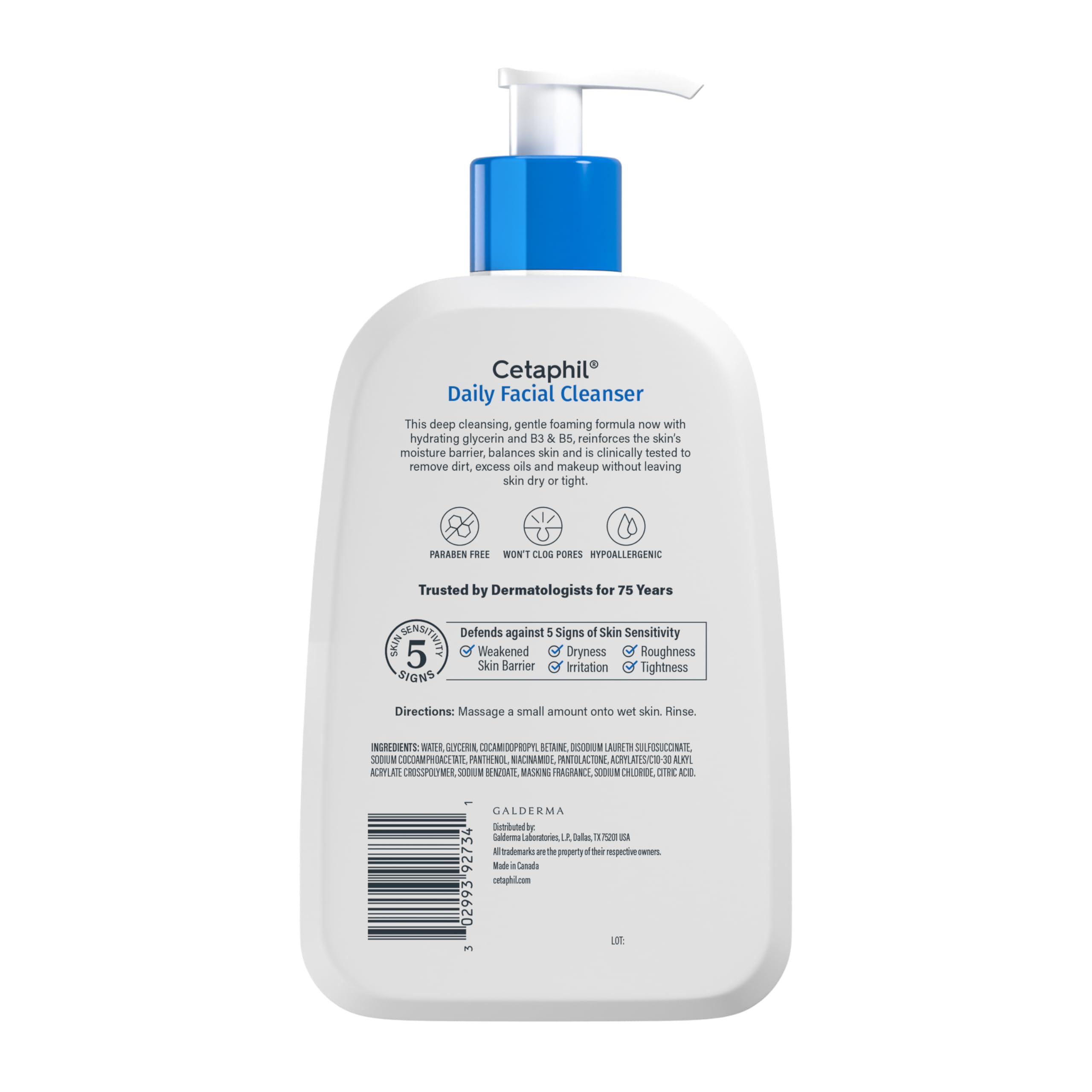 Cetaphil lotion applied to hand showing quick absorption and smooth skin benefit