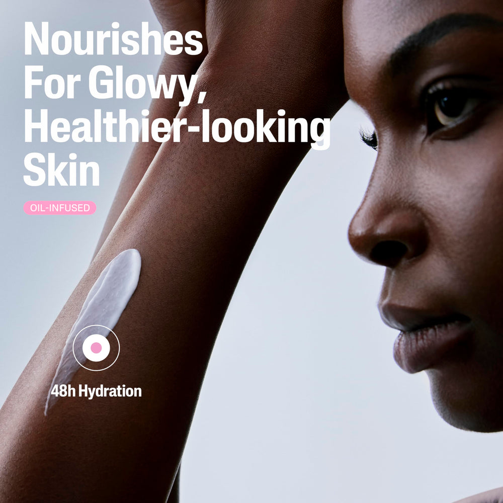 Cetaphil lotion texture on hand highlighting lightweight, non-greasy feel