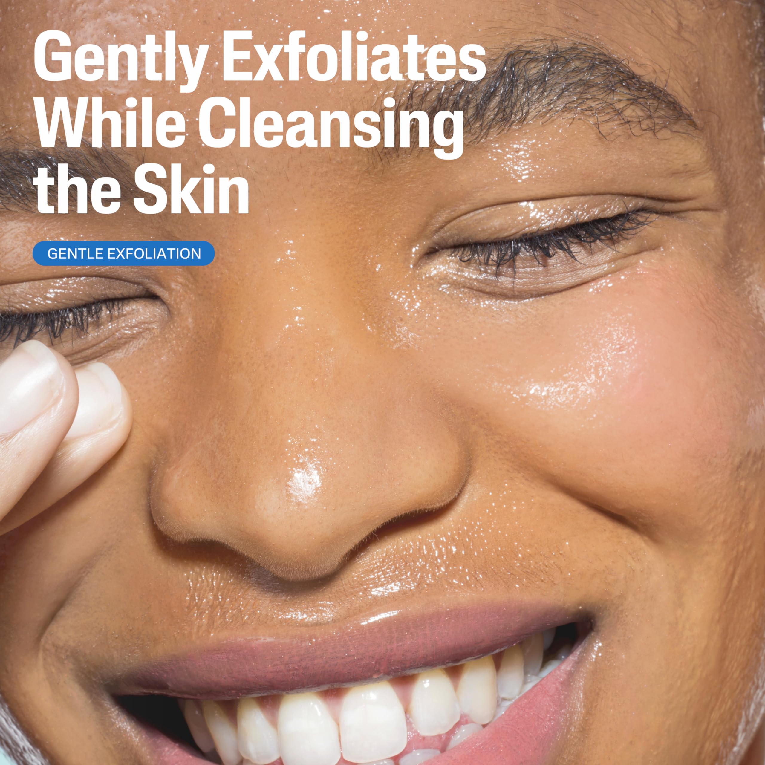 Close-up of Cetaphil micro-fine granules for gentle exfoliation