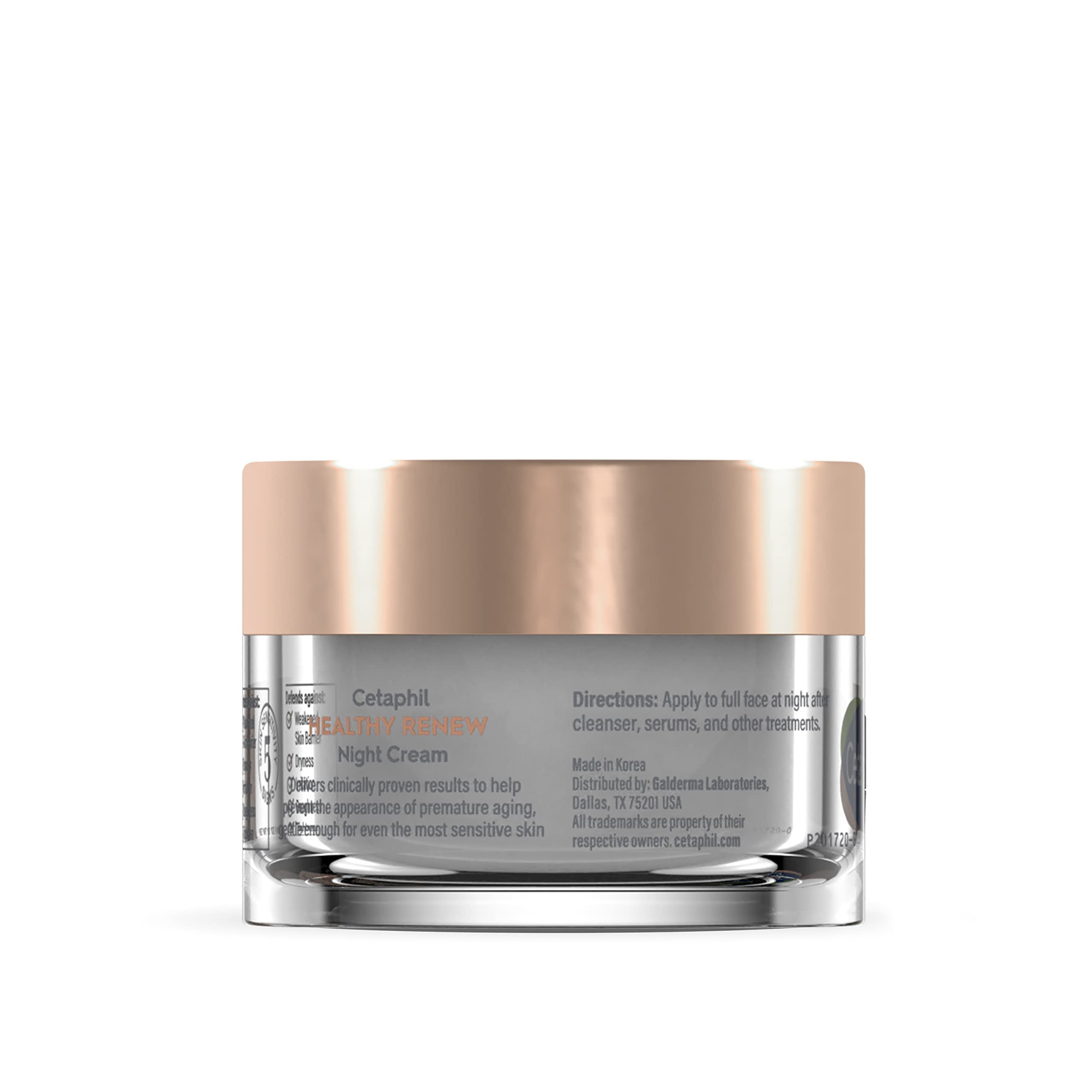 Cetaphil night cream before and after illustration showing smoother skin appearance