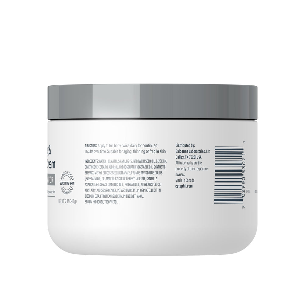 Cetaphil open container showing cream interior and rich moisturizing finish