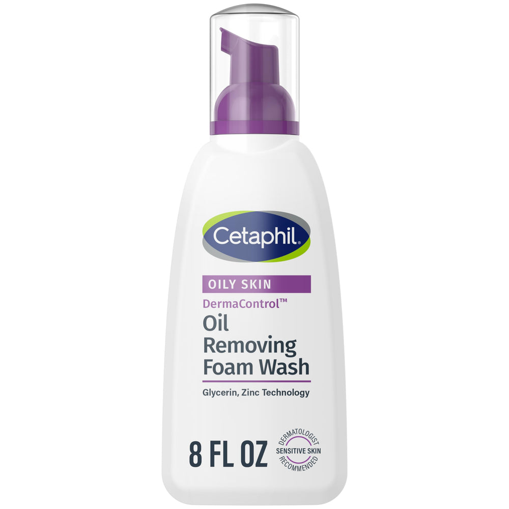 Cetaphil pump dispensing foam demonstrating easy application and control