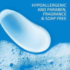 Cetaphil RESTORADERM bottle in hand for scale and travel-friendly 10oz size