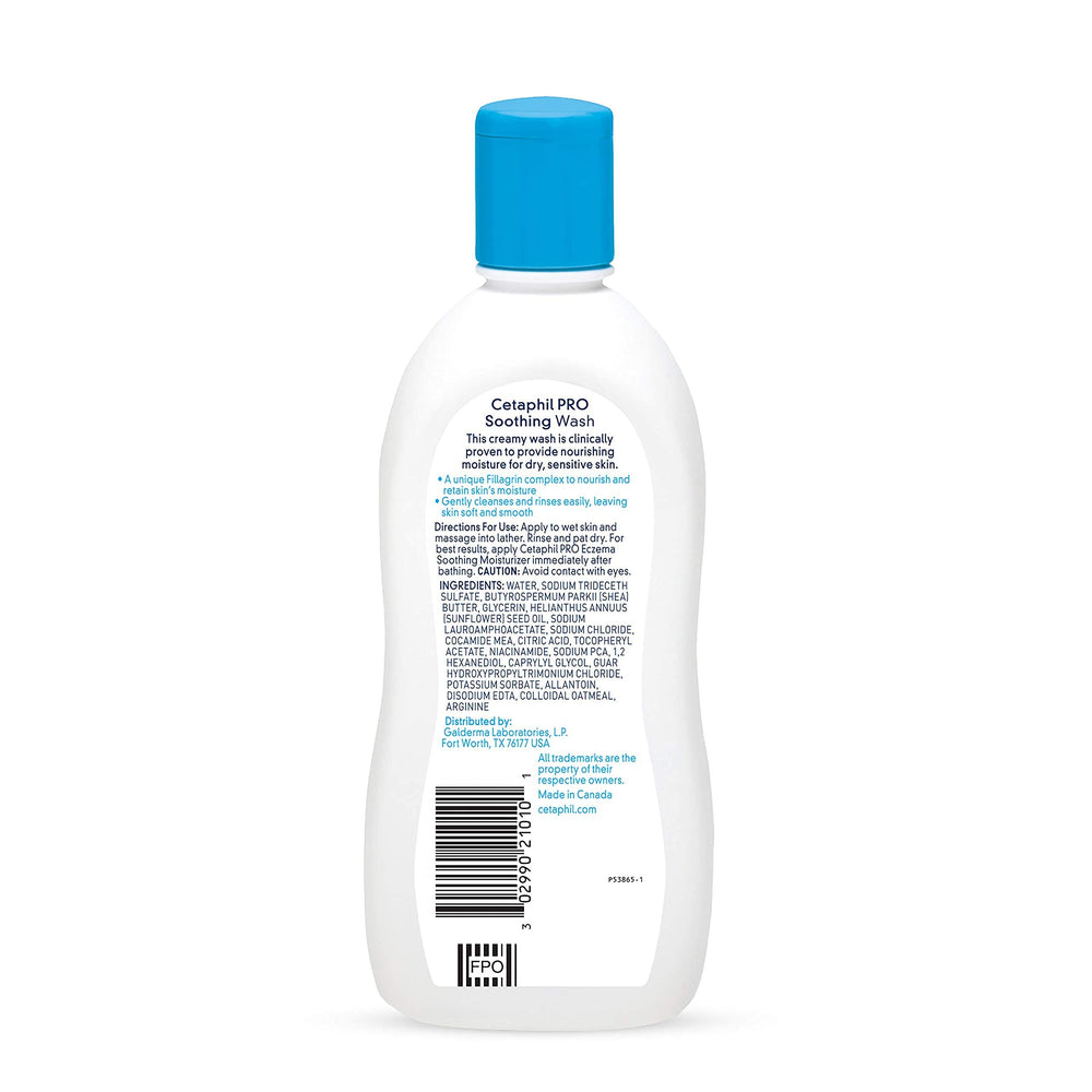 Cetaphil RESTORADERM ingredient list label highlighting filaggrin-supporting components