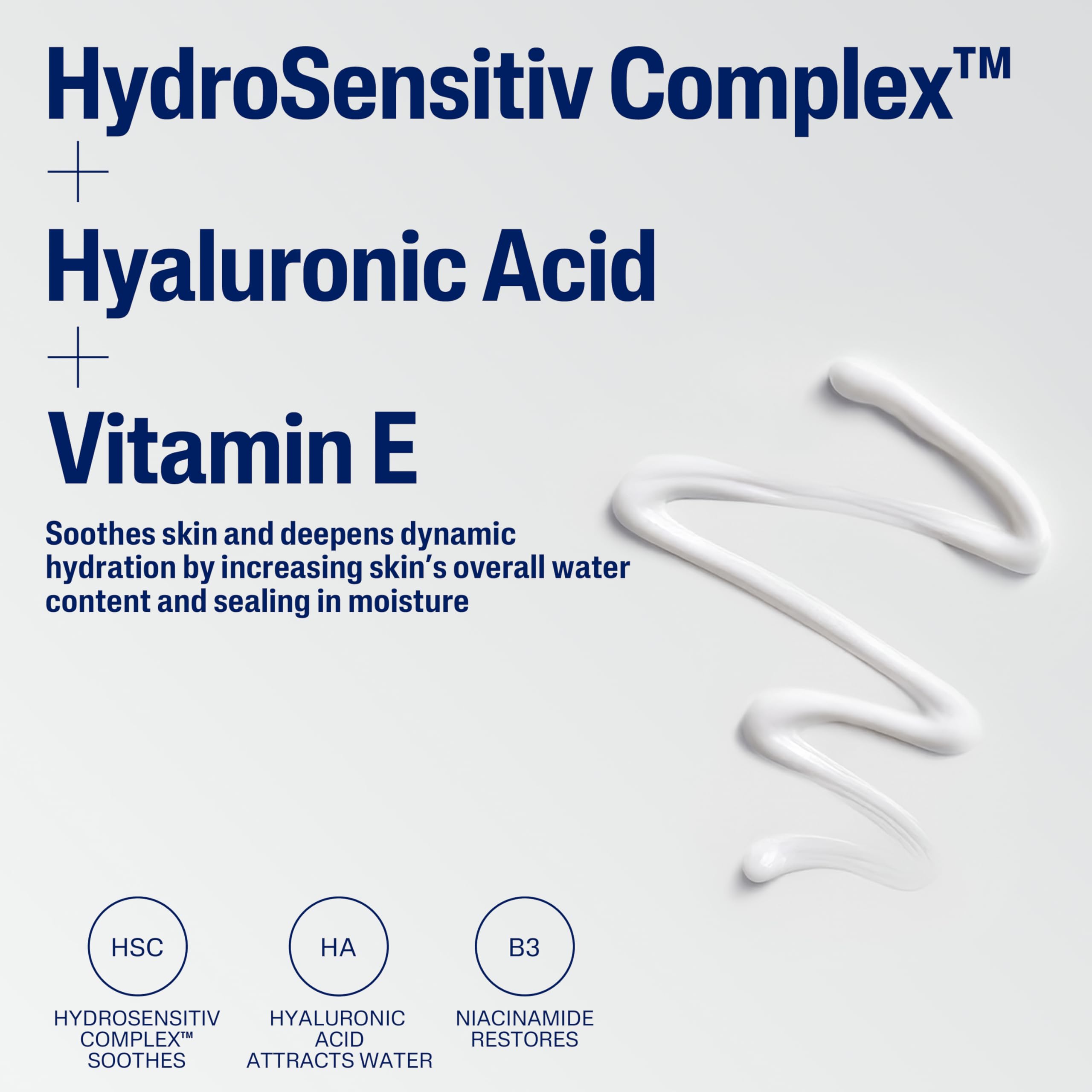 Cetaphil close-up of hyaluronic ingredient and skin-plumping benefit