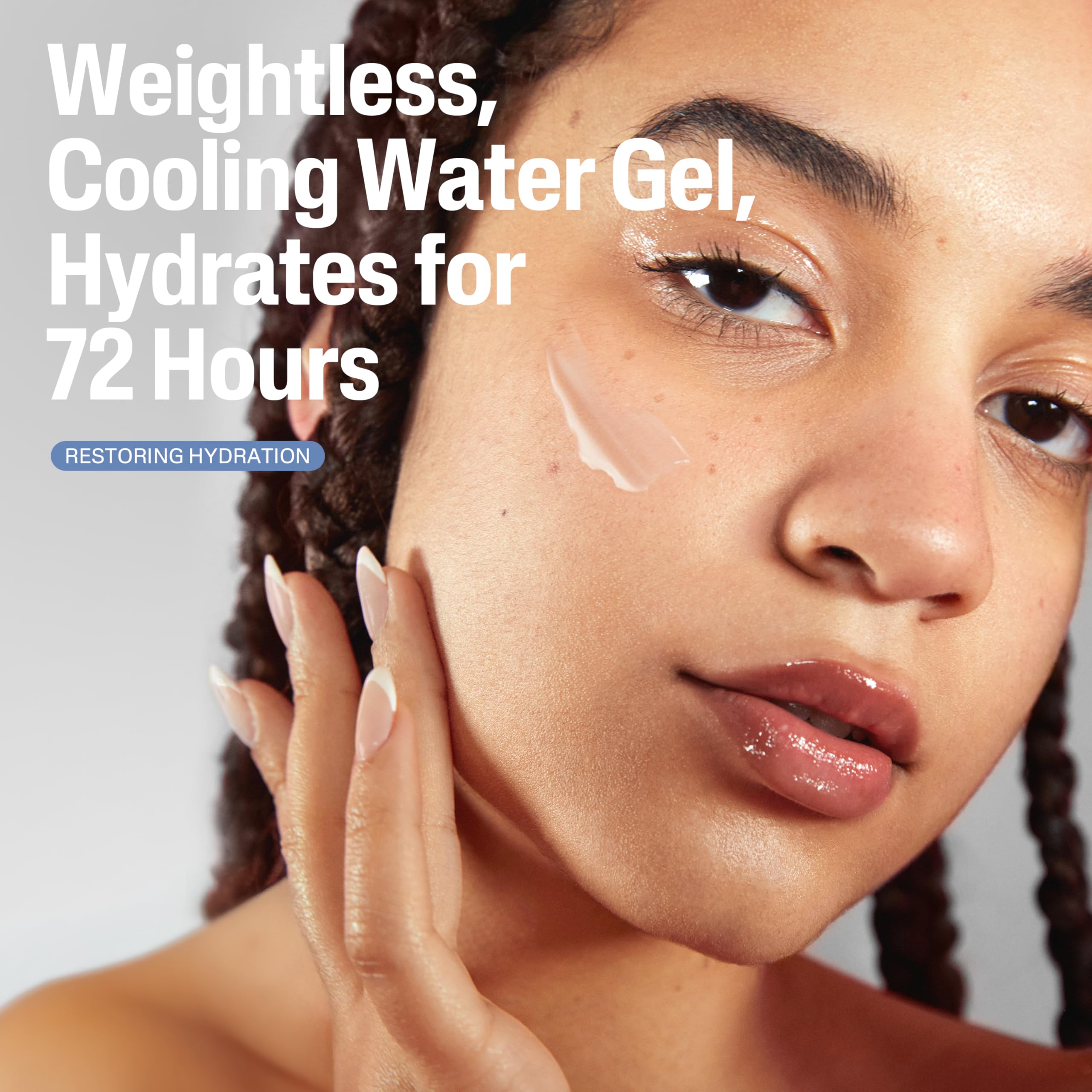 Cetaphil gel on hand demonstrating lightweight feel and instant cooling benefit