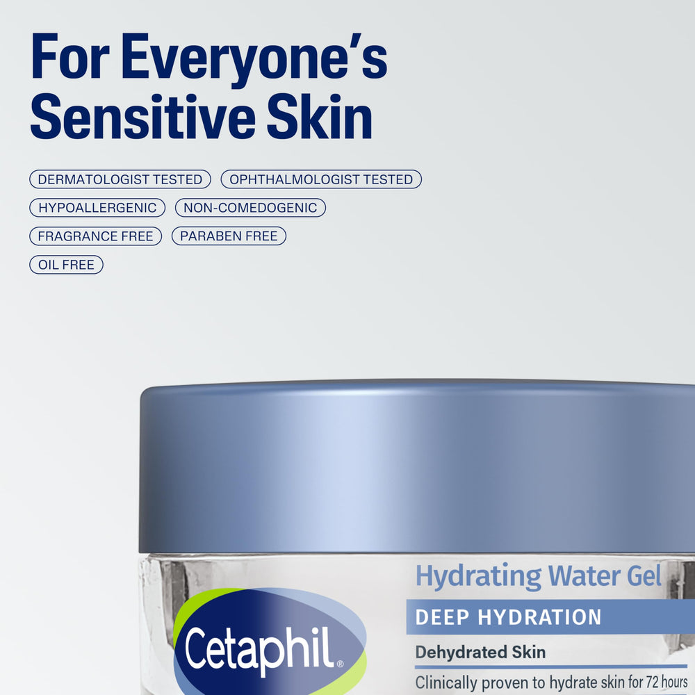 Close view of Cetaphil label showing HydroSensitiv Complex to support barrier health