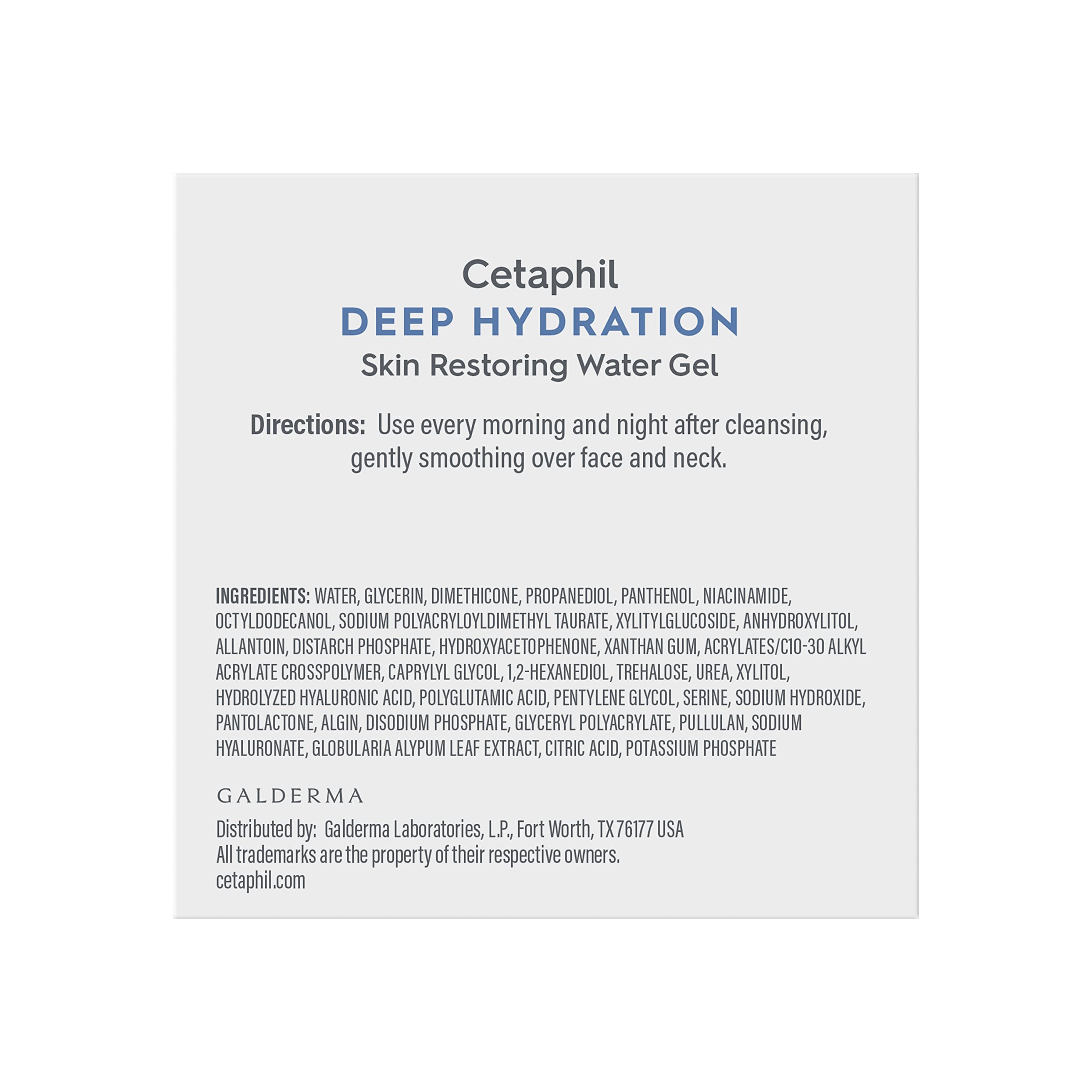 Cetaphil jar open showing cooling gel texture and quick absorption benefit