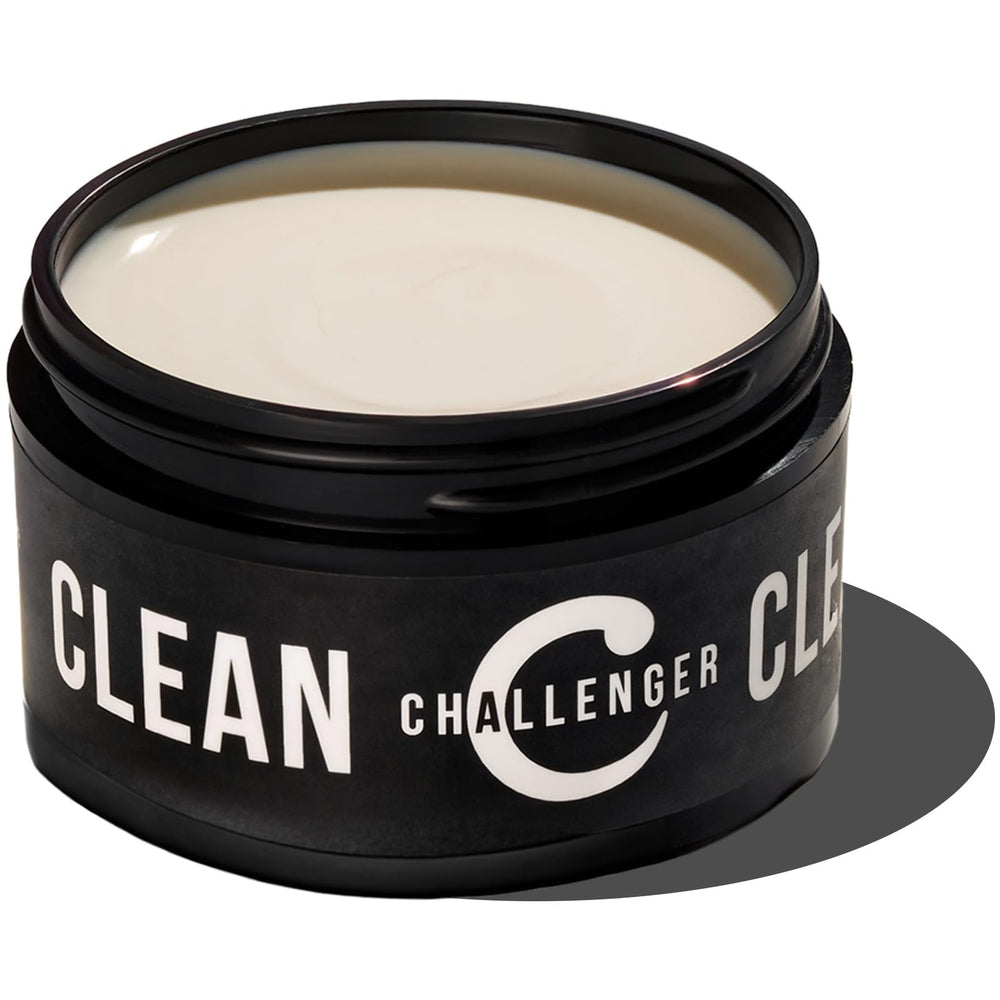 Challenger front packaging 3oz jar showing compact travel size and clean design