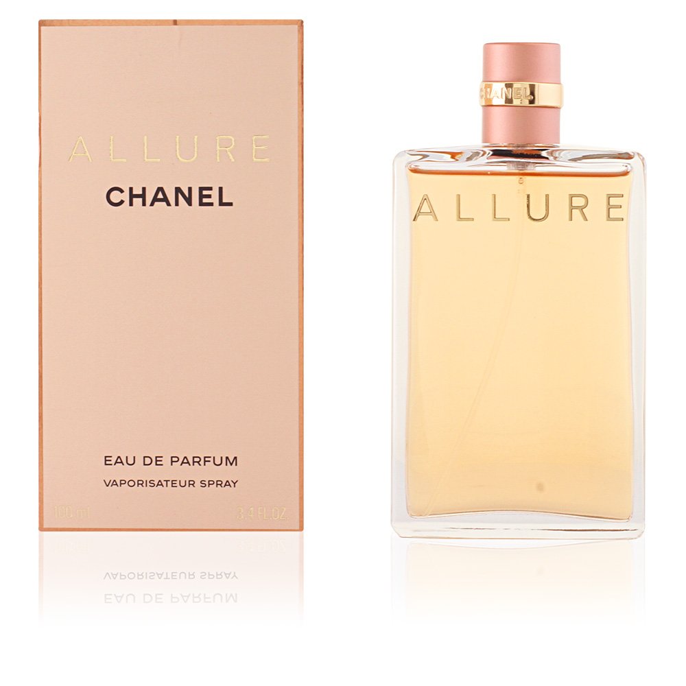 CHANEL ALLURE spray in hand demonstrating travel-friendly size and easy application