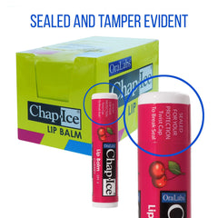 CHAP-ICE next to a coin showing 0.15 oz size and convenient pocket portability