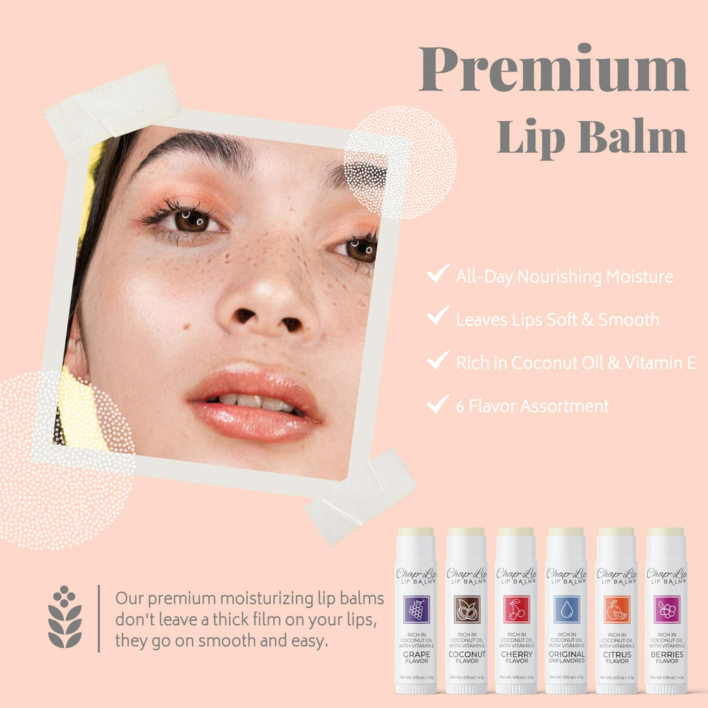 Chap-Lip applied on lips showing immediate smoothing benefit