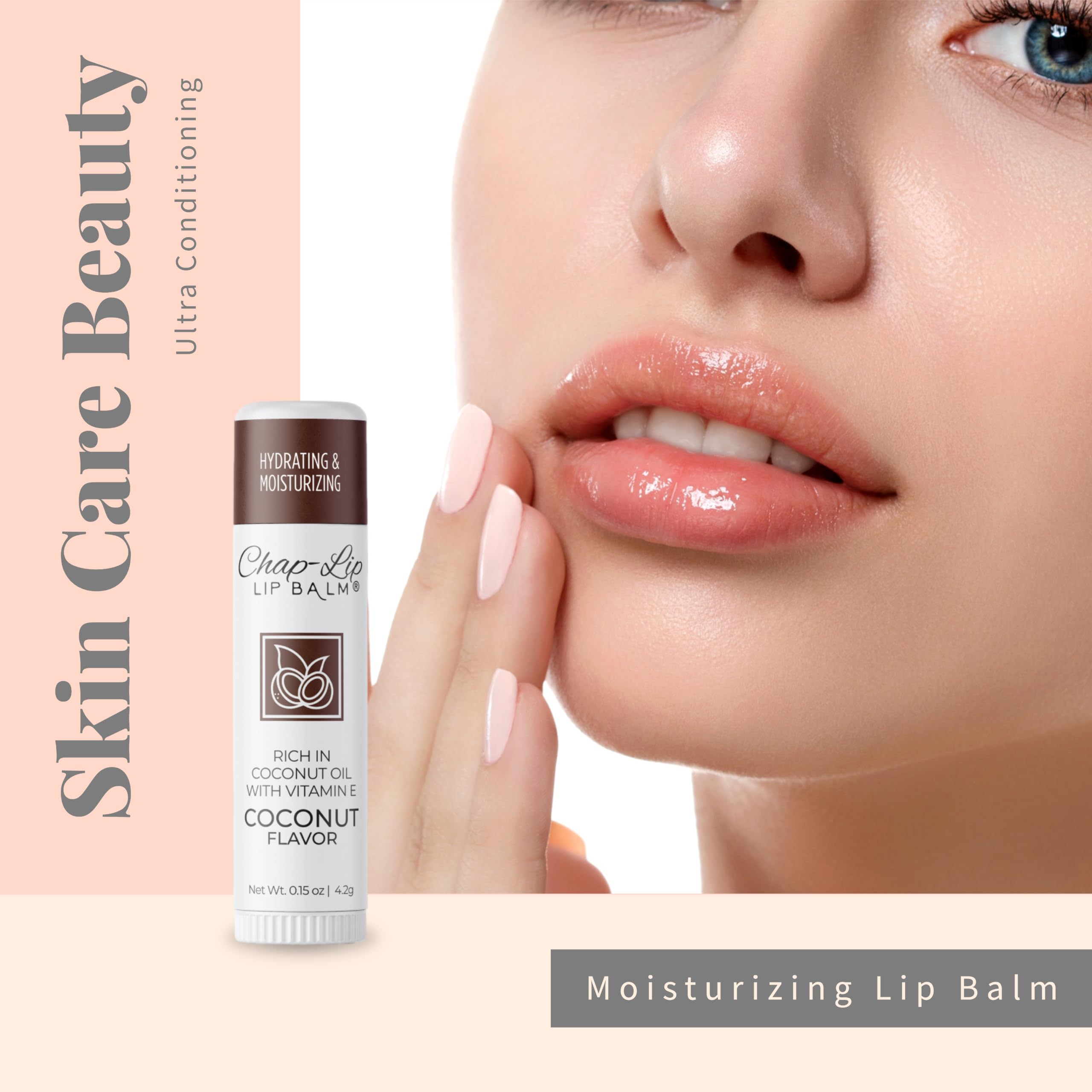Chap-Lip texture swatch on skin showing moisturizing finish and comfort