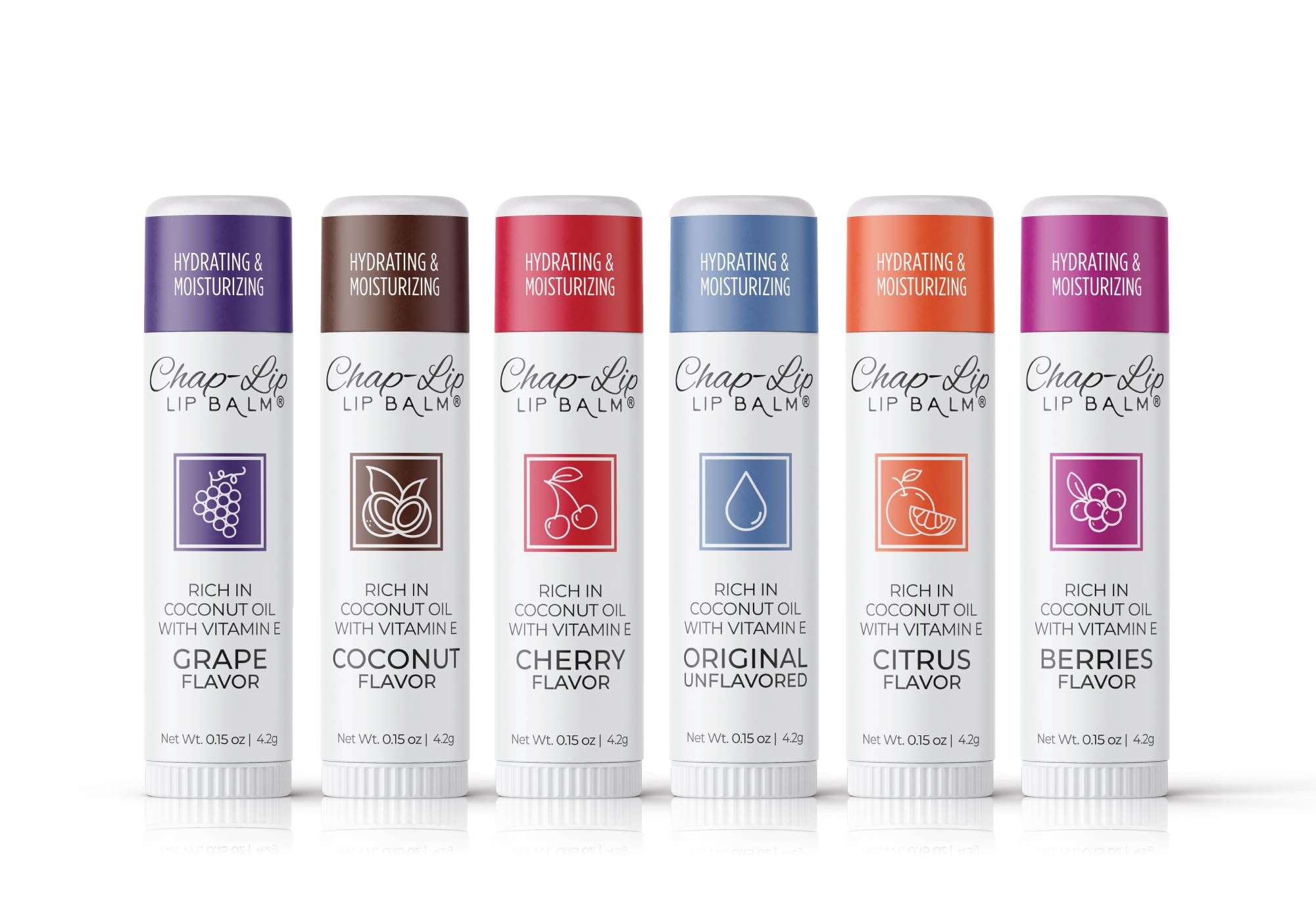 Chap-Lip tube close-up highlighting smooth applicator and brand