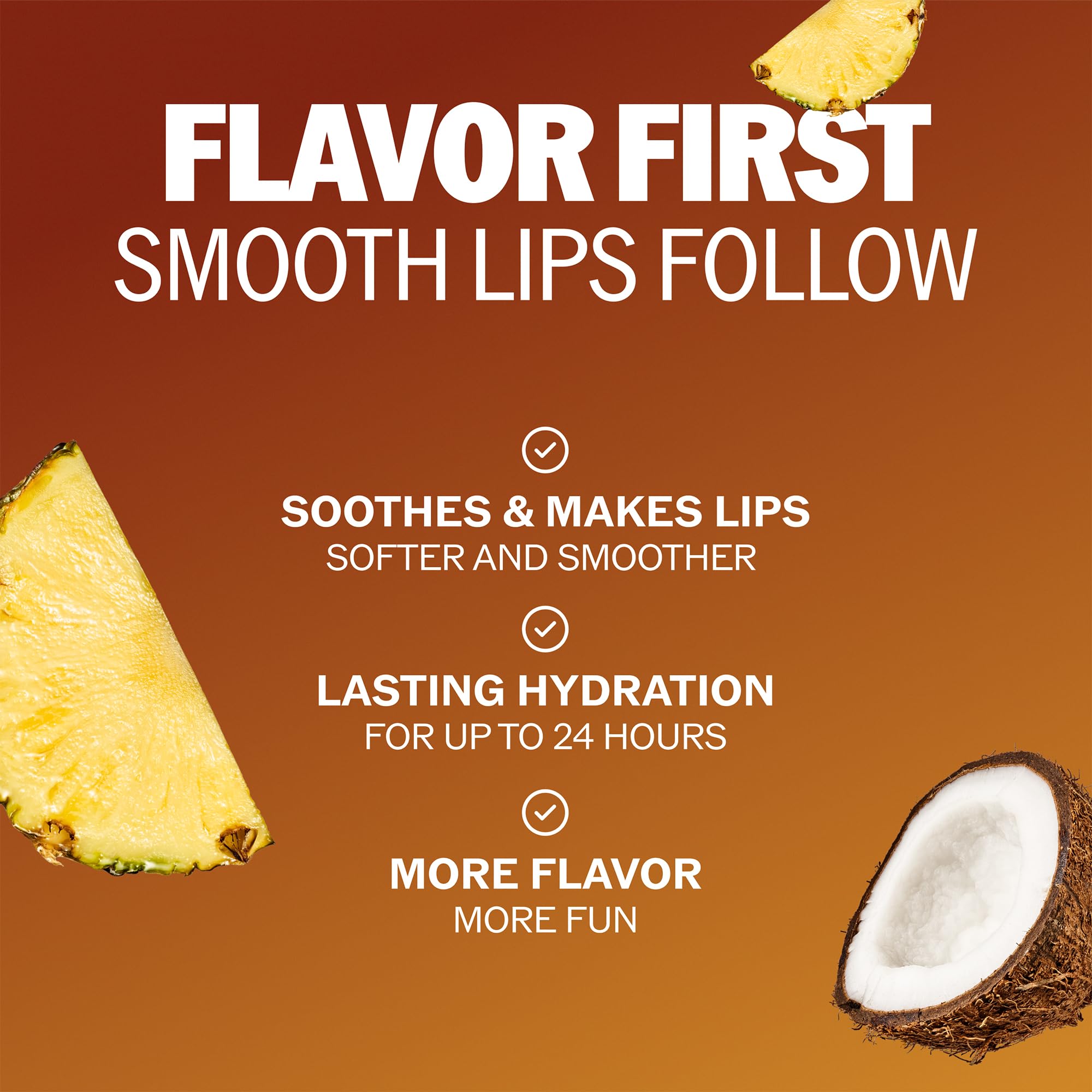 Hand holding ChapStick Aloha Coconut to show compact size and portable convenience