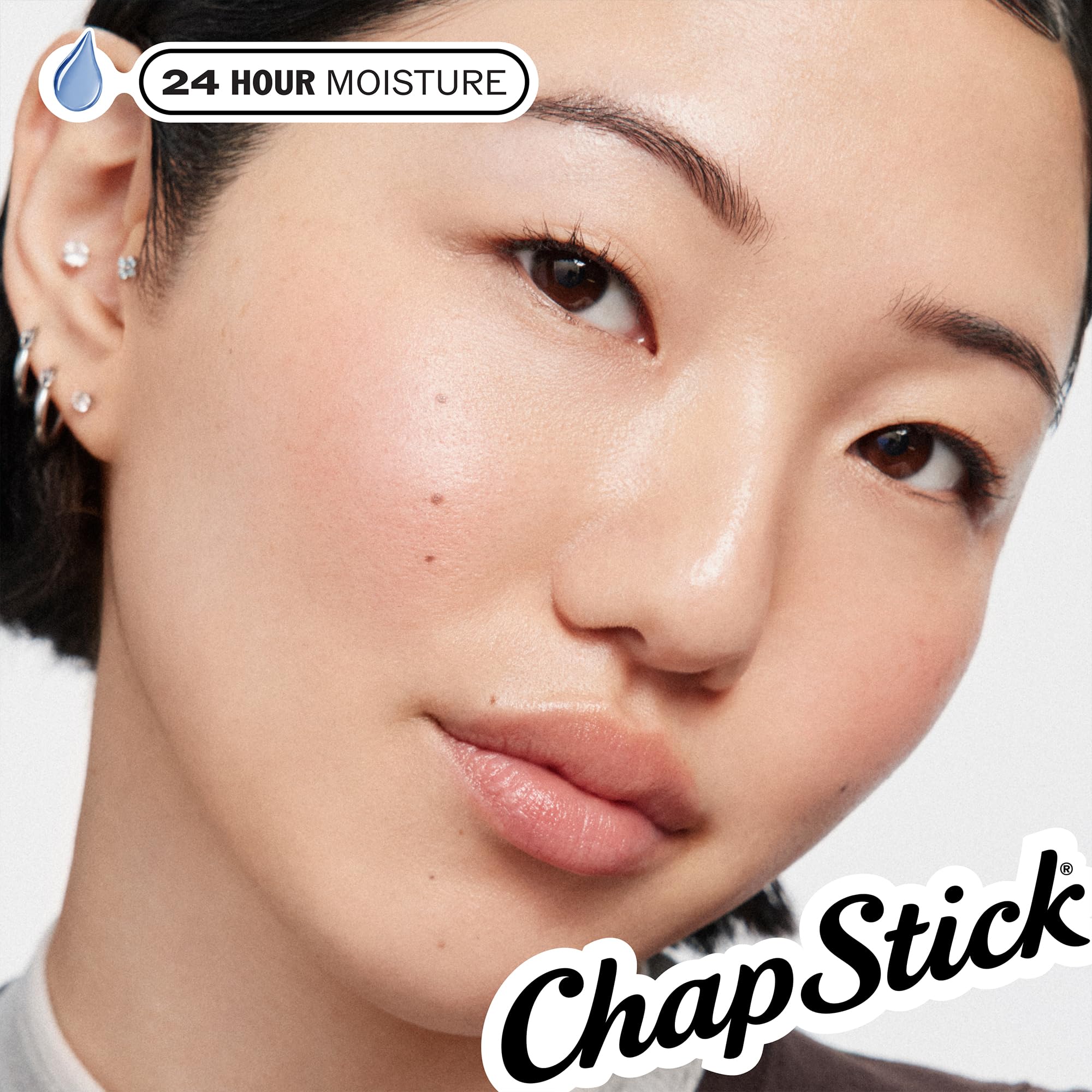 Close-up texture of ChapStick balm showing smooth moisturizing finish