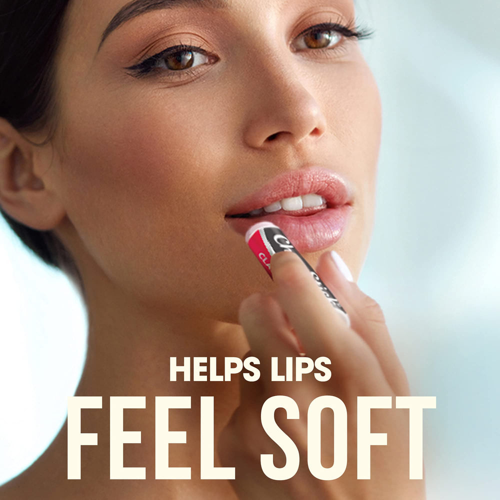 ChapStick Classic Cherry texture close-up showing creamy non-greasy finish