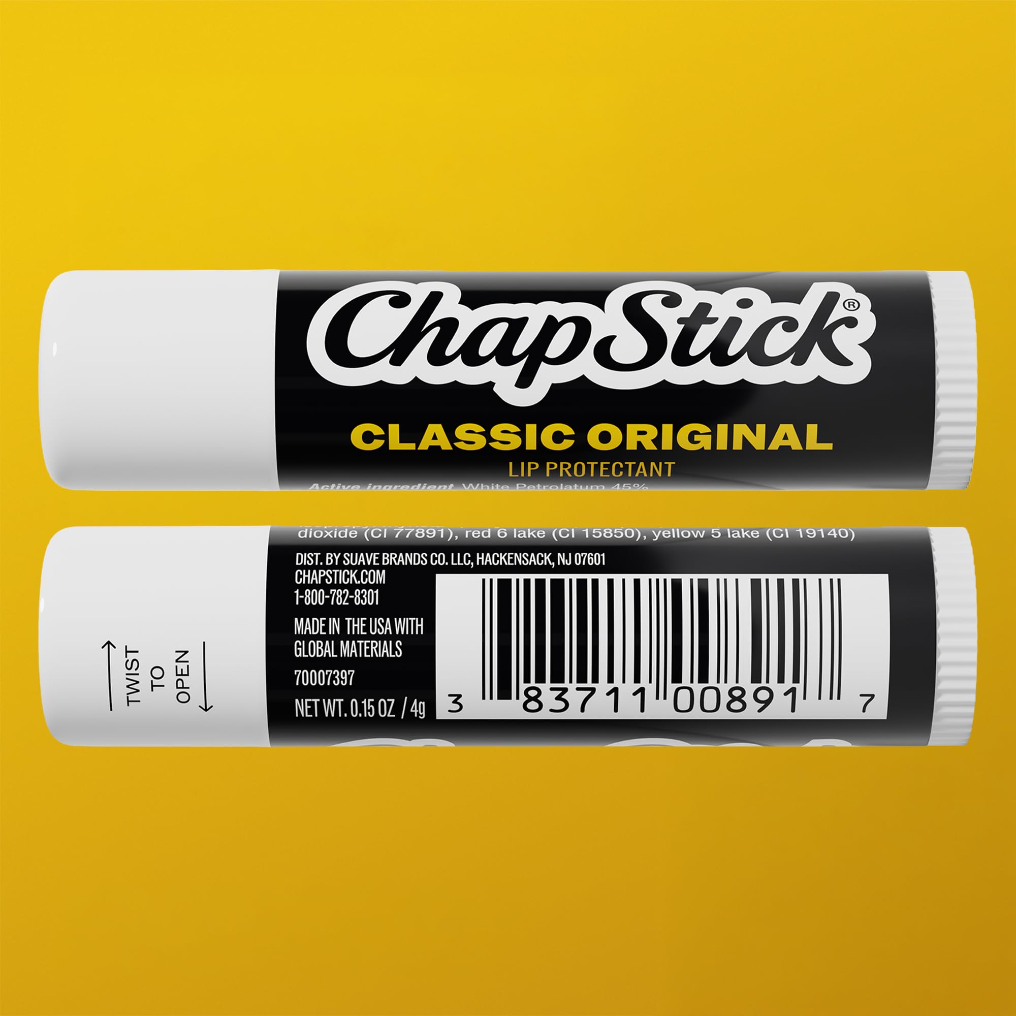ChapStick Classic pack on a desk suggesting sharing and convenience benefit