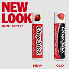 Twelve ChapStick brand strawberry tubes arranged to show bulk supply benefit