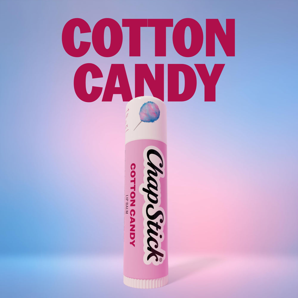 ChapStick cotton candy tube open showing smooth balm texture for easy application