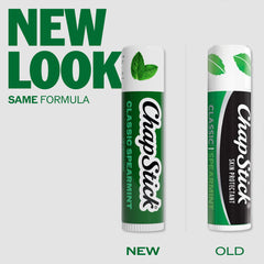 ChapStick spearmint open twist-up view revealing balm tip for precise use