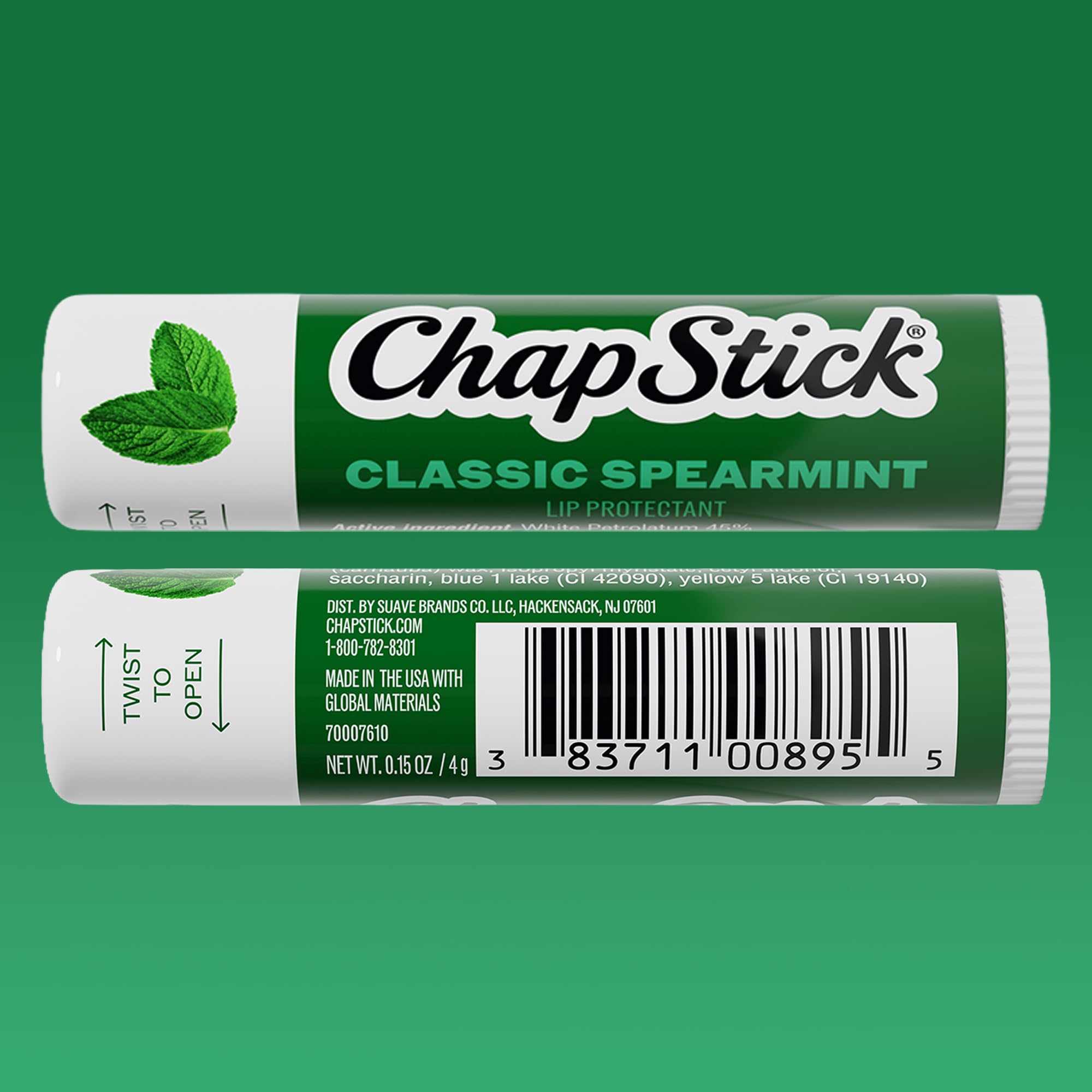 ChapStick spearmint outdoor winter use showing protection from cold, dry air