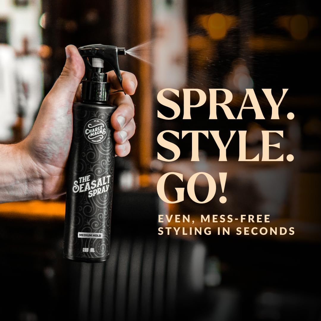Charlemagne bottle in hand showing 200ml size and travel-friendly benefit