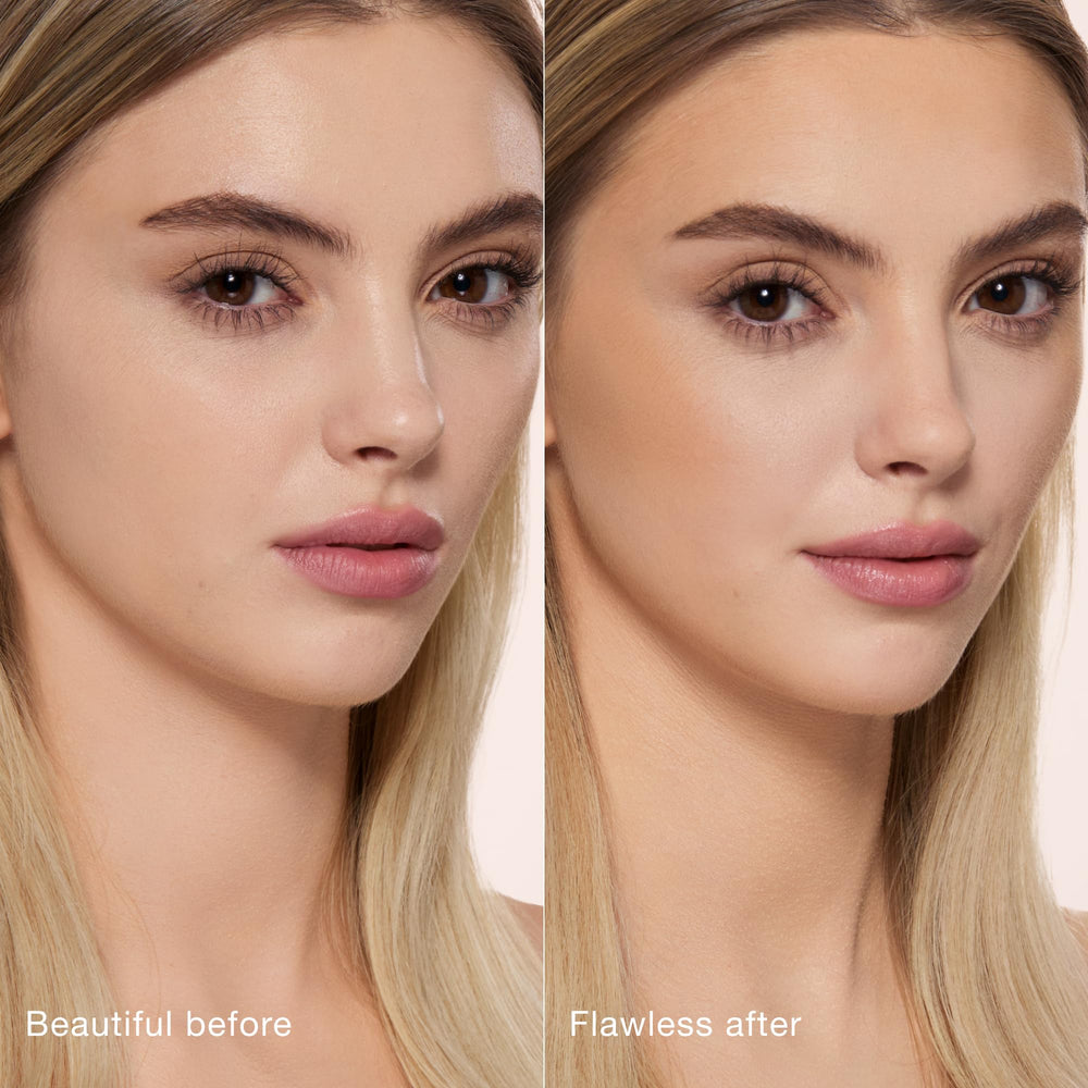 Charlotte Tilbury bronzer on model fair skin showing natural matte warmth