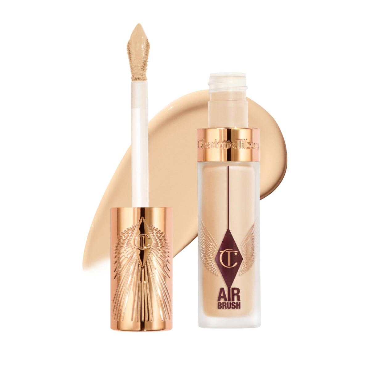 Charlotte Tilbury concealer front packaging shows sleek tube and brand benefit